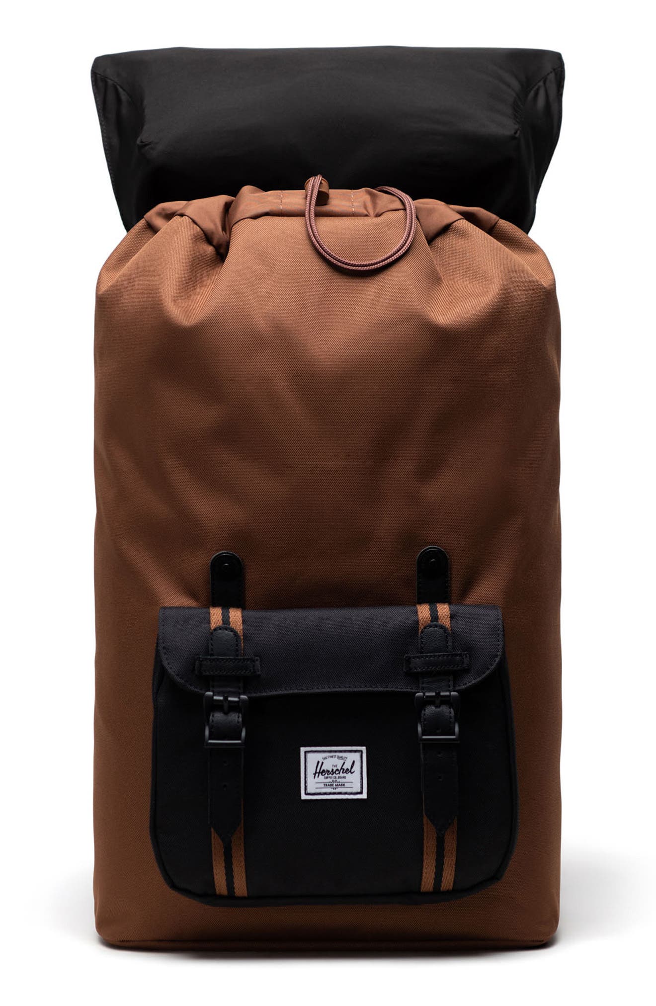 Little America Backpack, Alternate, color, SADDLE/ BLACK