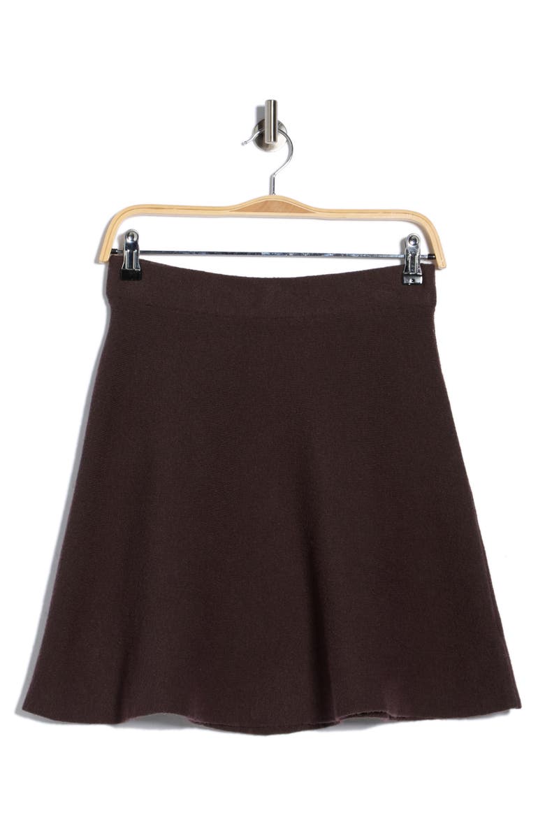 Bobeau A-Line Sweater Miniskirt, Alternate, color, Coffee