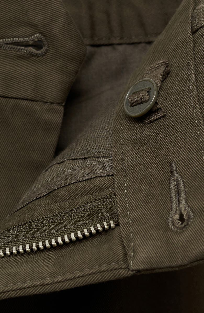 MANGO Straight Leg Twill Cargo Pants, Alternate, color, Khaki Green