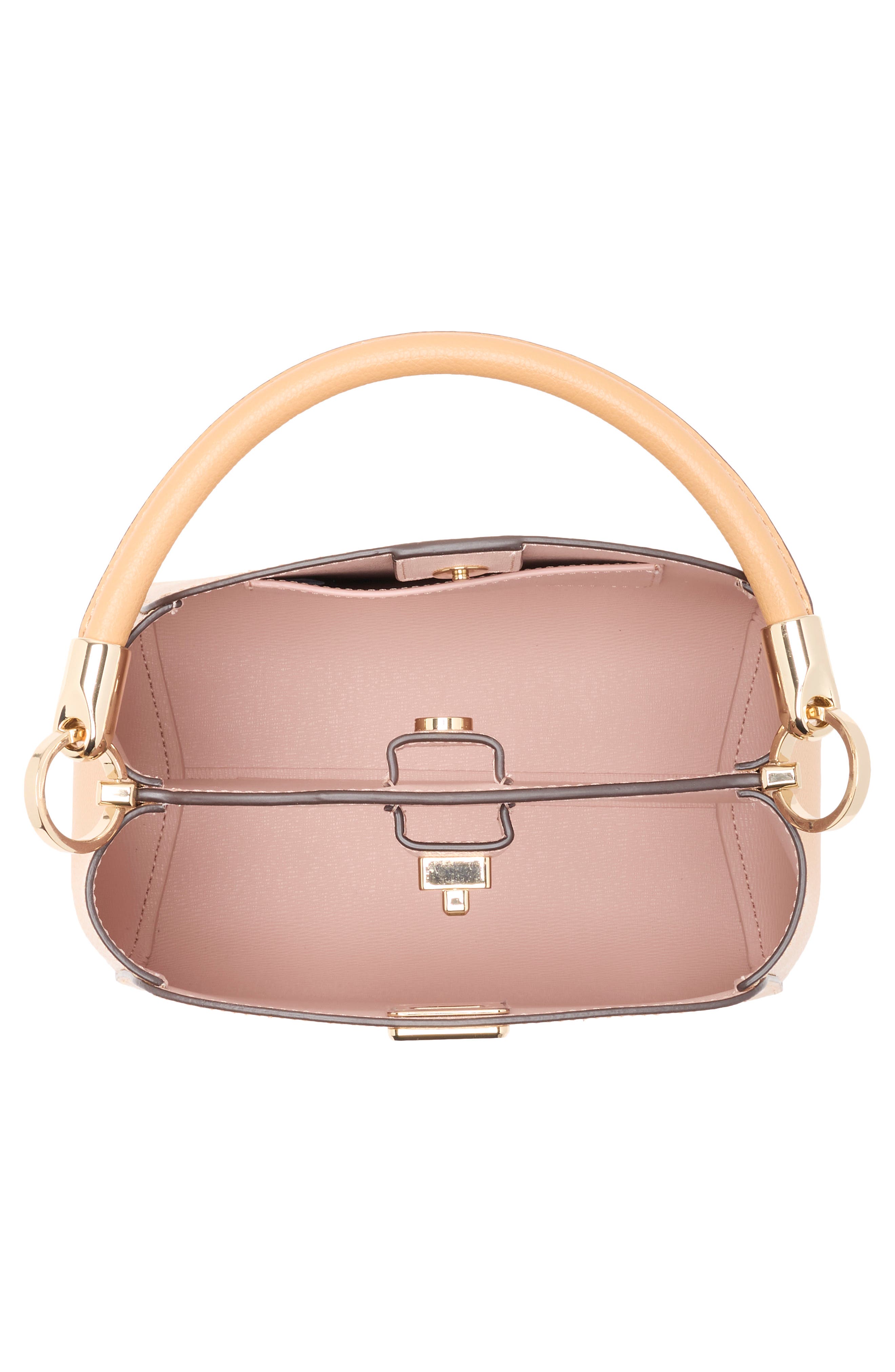 phoebe refined grain leather satchel, Alternate, color, TIRAMISU MOUSSE