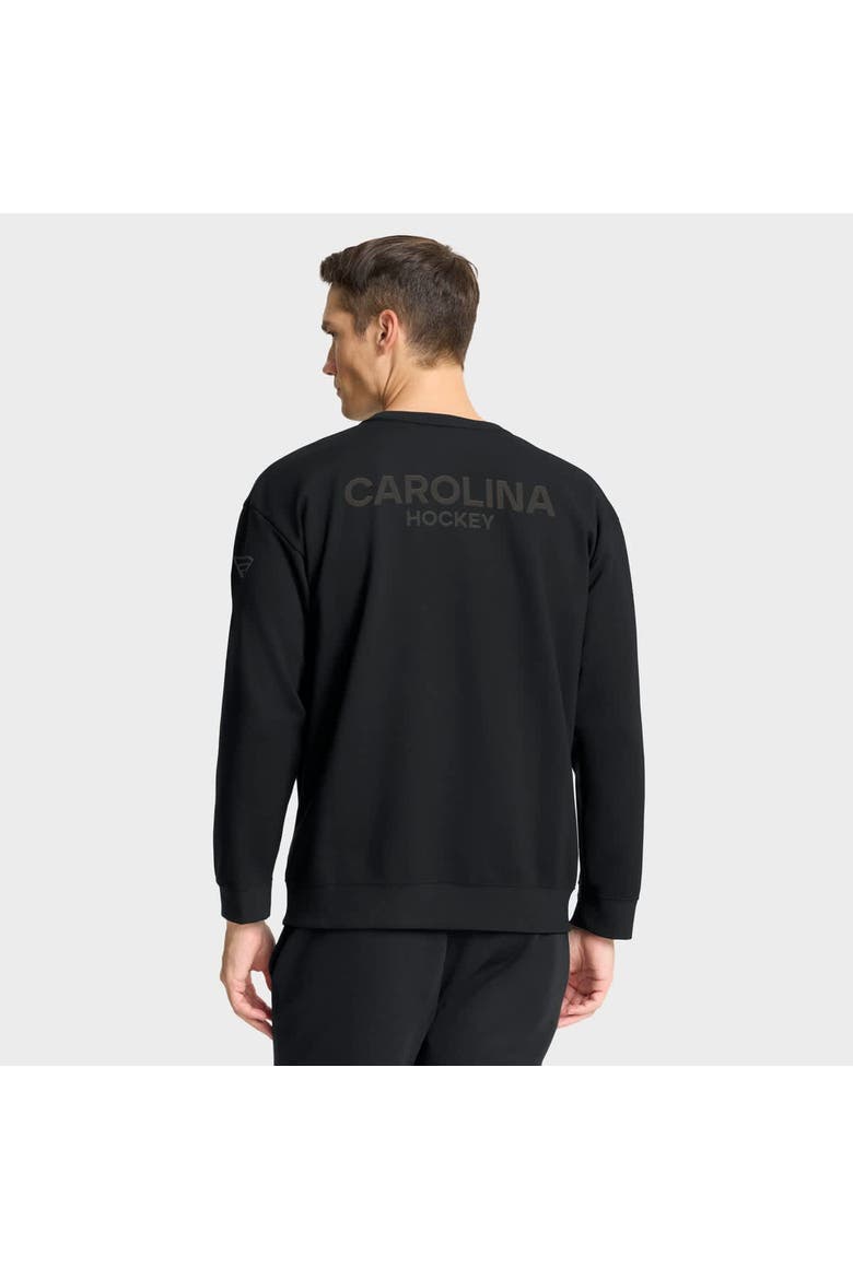 Men's Fanatics Black Carolina Hurricanes Authentic Pro Road Tri-Blend Sweatshirt, Alternate, color, Black