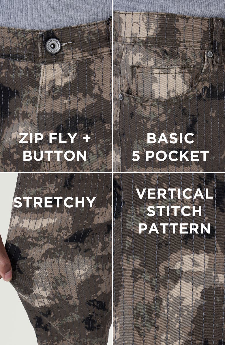 XRAY Camo Print Stitched Skinny Jeans, Alternate, color, 