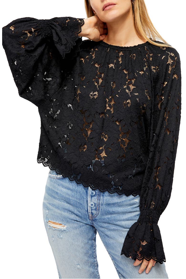 Olivia Lace Top, Main, color, BLACK