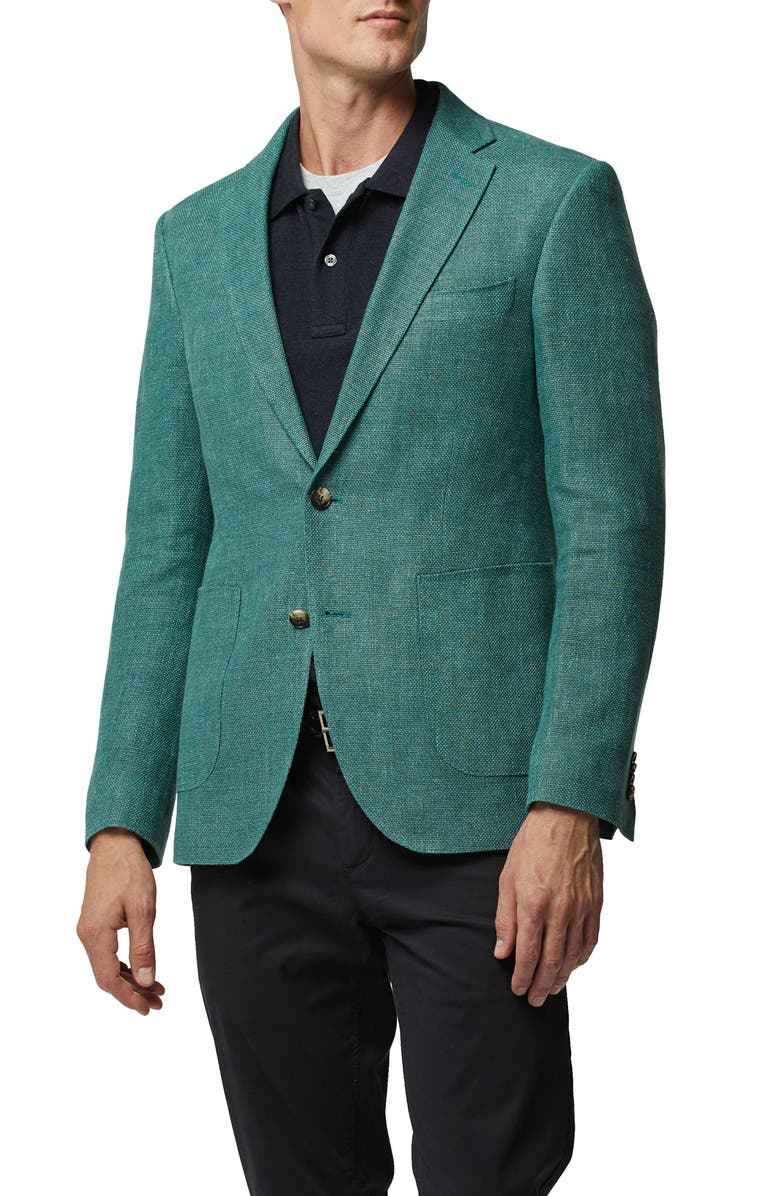 Rodd & Gunn The Cascades Virgin Wool & Linen Sport Coat, Alternate, color, Pine