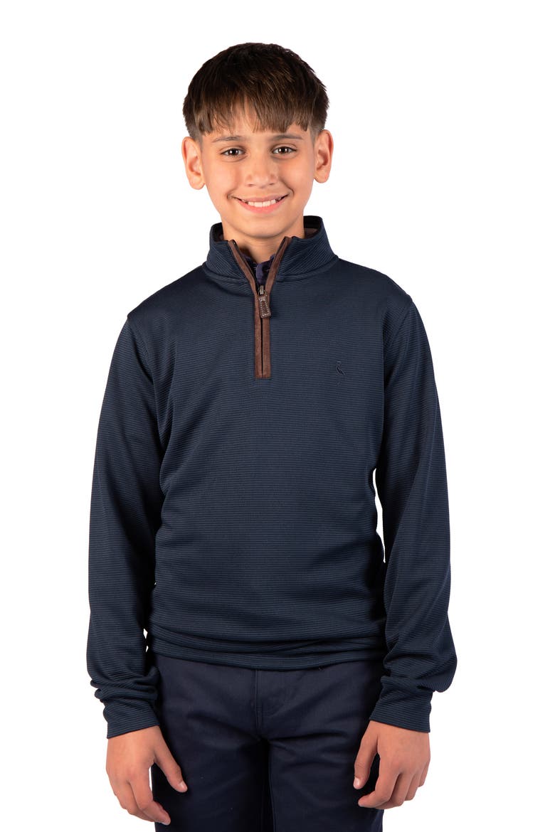 Kids' Ottoman Quarter Zip Pullover, Main, color, NAVY