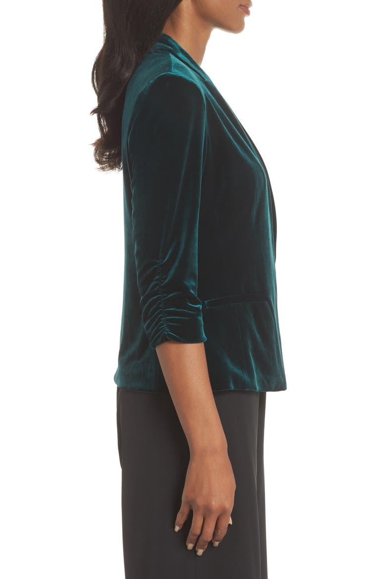Velvet Blazer, Alternate, color, HUNTER