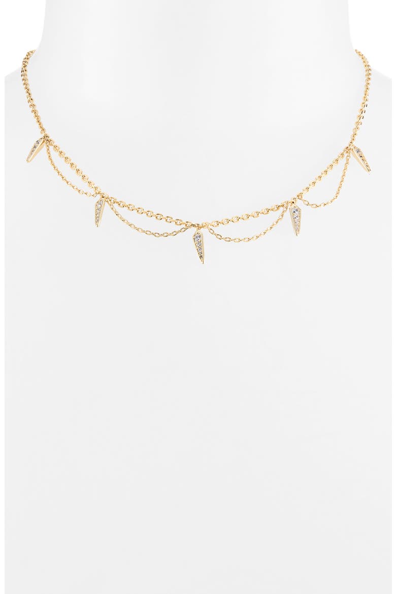 Fate Strand Necklace, Alternate, color, GOLD/ WHITE CZ