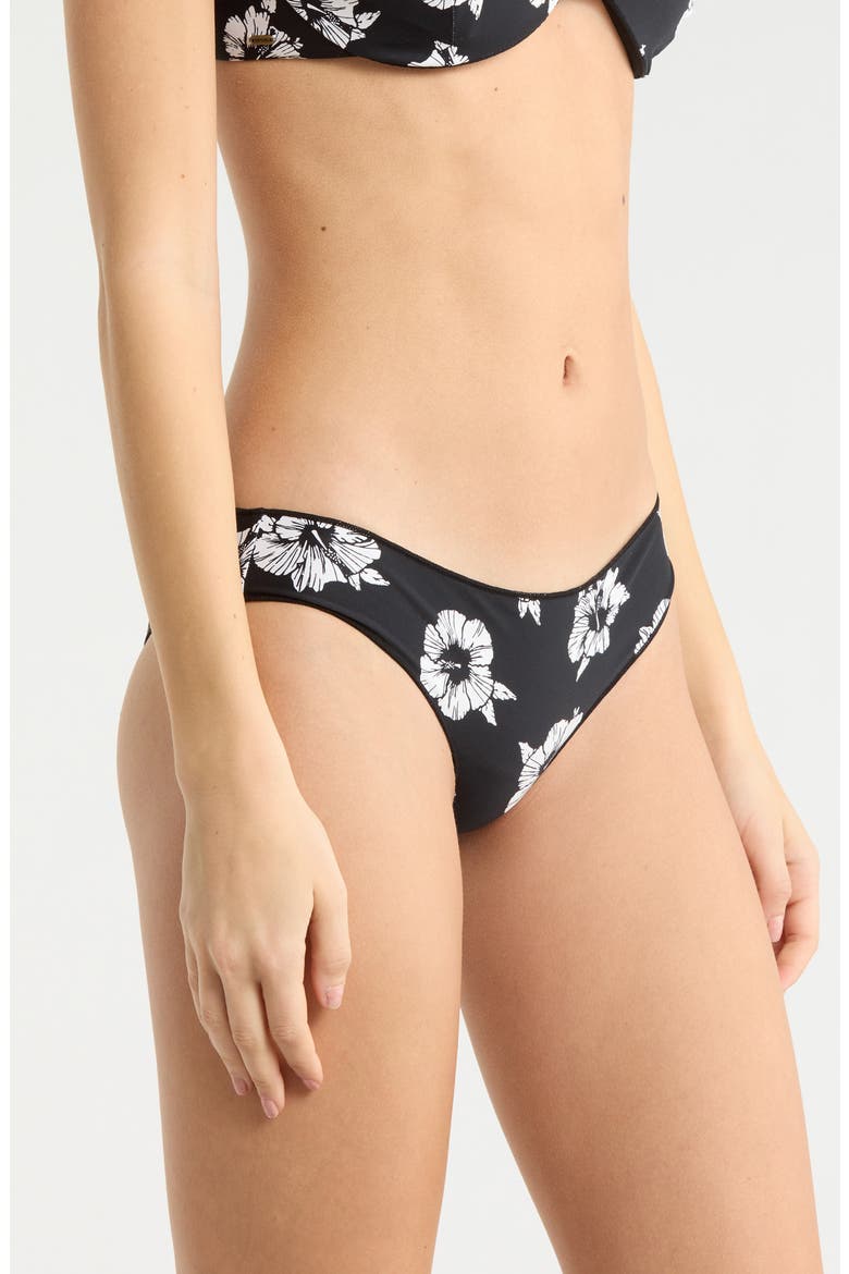 Party Wave Cheeky Hipster Bikini Bottoms, Alternate, color, BLACK/ WHITE