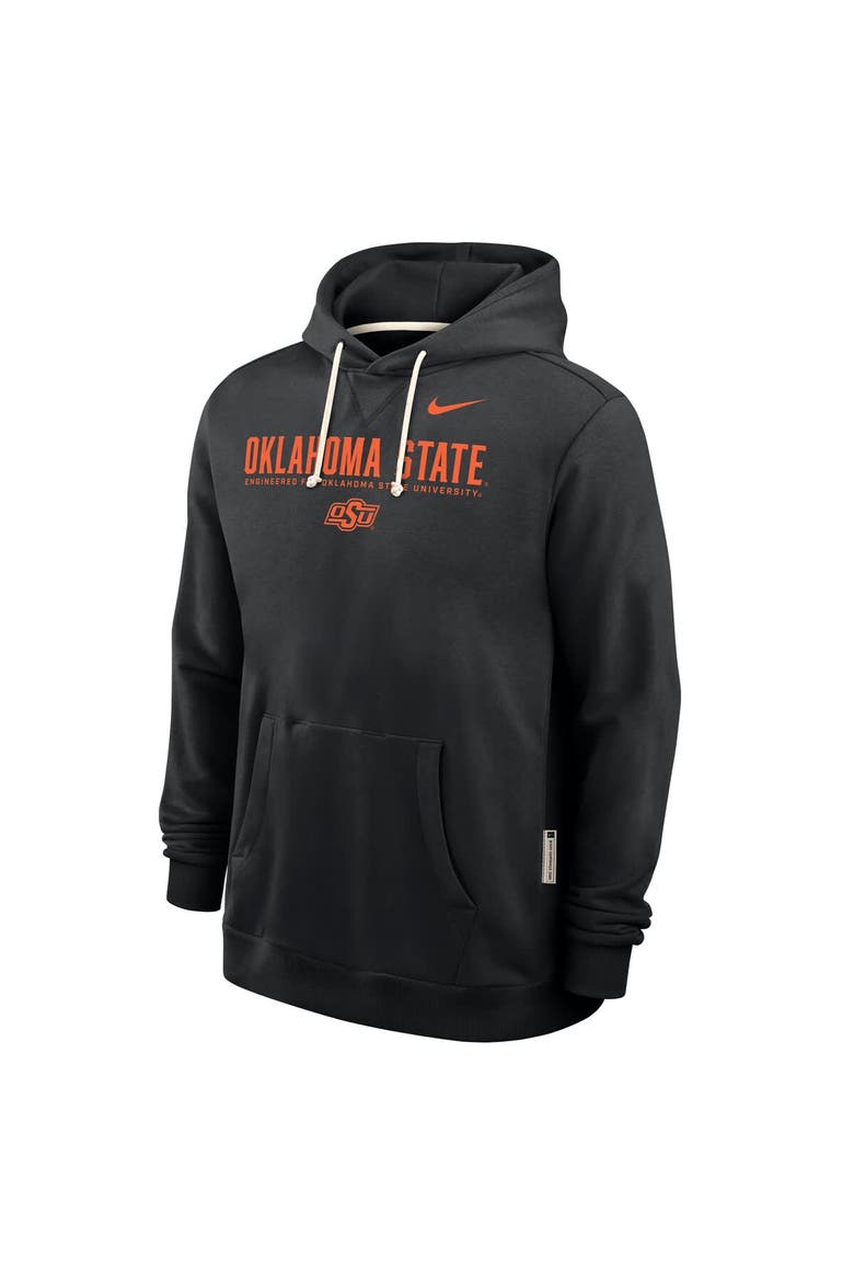 Men's Nike Black Oklahoma State Cowboys 2025 Sideline Performance Pullover Hoodie, Alternate, color, Black