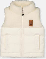 Deux par Deux Sleeveless Mid-Season Fleece Quilted High Collar Vest