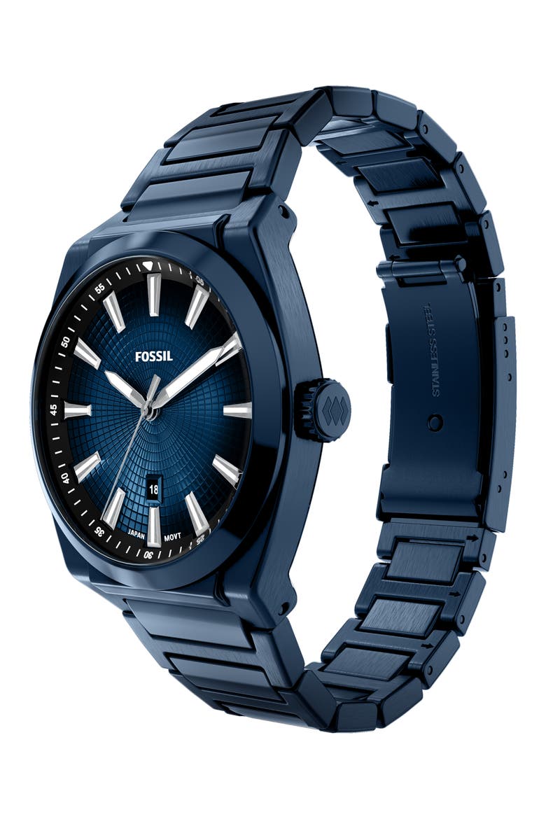 Everett Bracelet Watch, 42mm, Alternate, color, NAVY