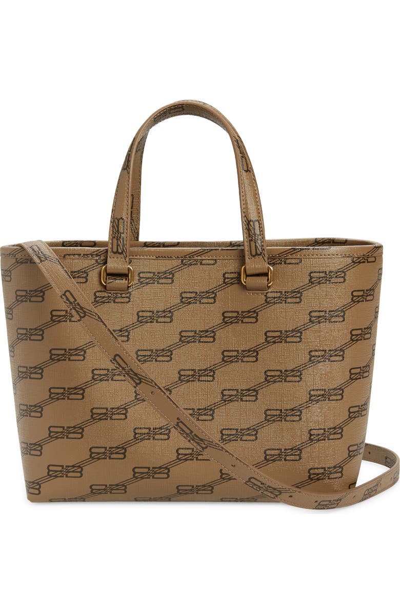 Balenciaga Small Signature Logo Coated Canvas Shopper, Alternate, color,