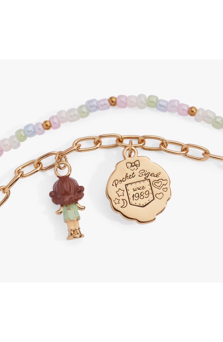Alex and Ani Polly Pocket 2 Row Charm Bracelet, Alternate, color, Gold