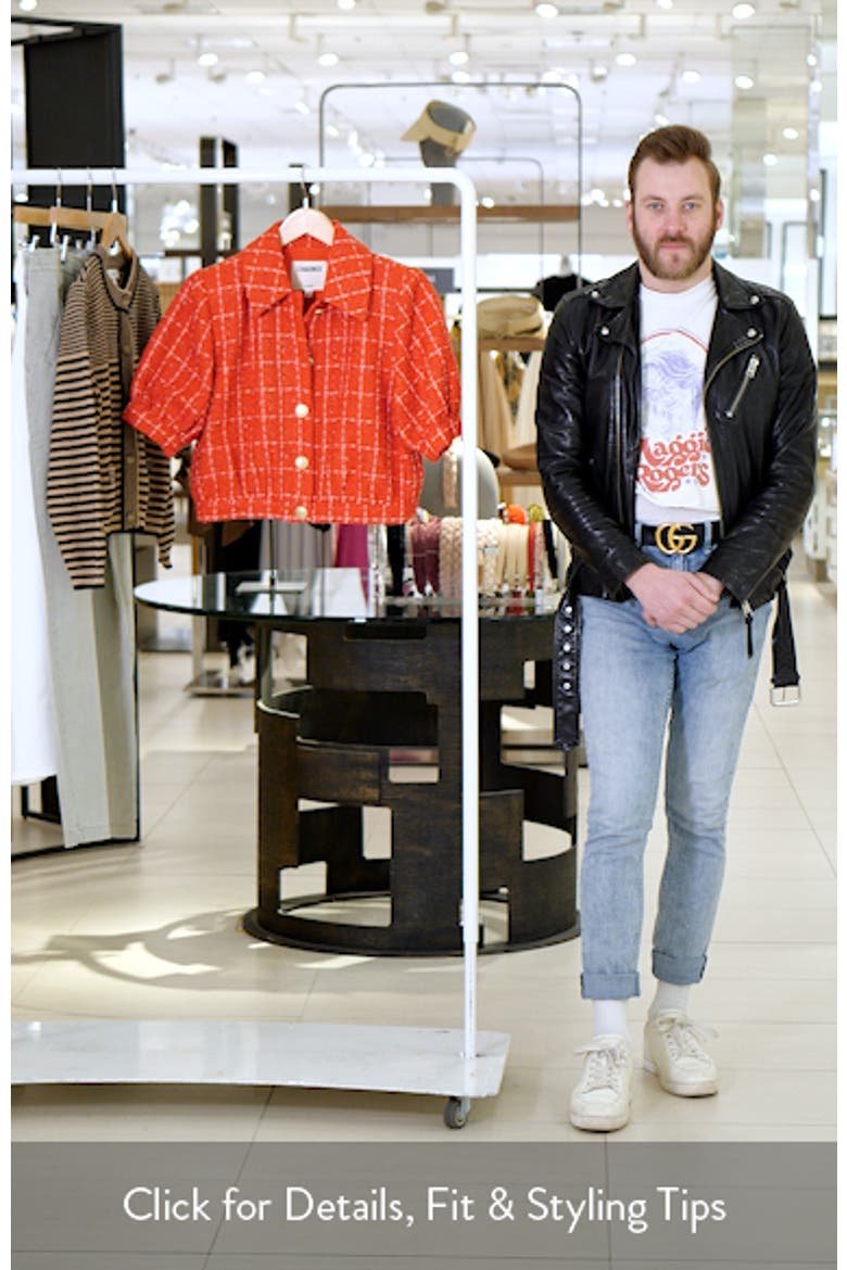 Cove Plaid Short Sleeve Crop Tweed Jacket video