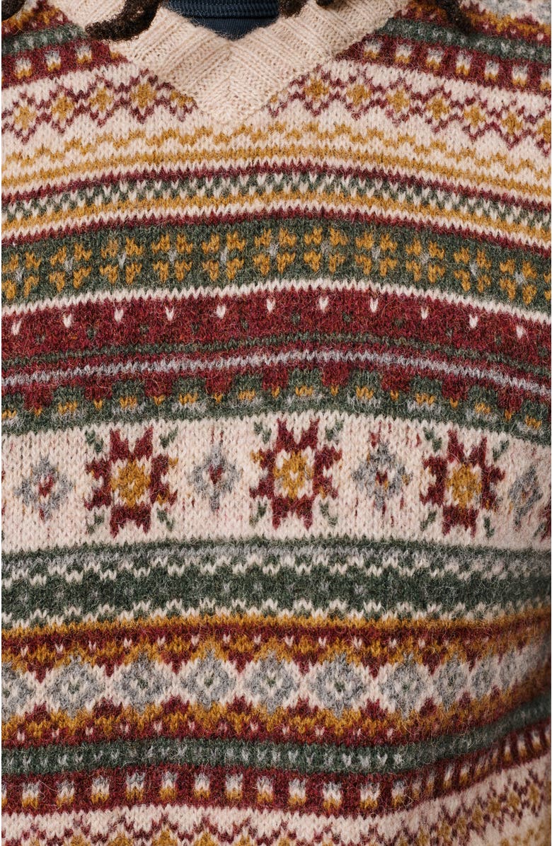 Aubin Fair Isle Slipover Wool Vest, Alternate, color, 
