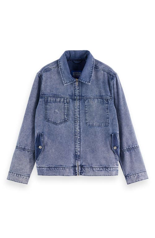 Scotch & Soda Workwear Denim Shirt Jacket In Blue