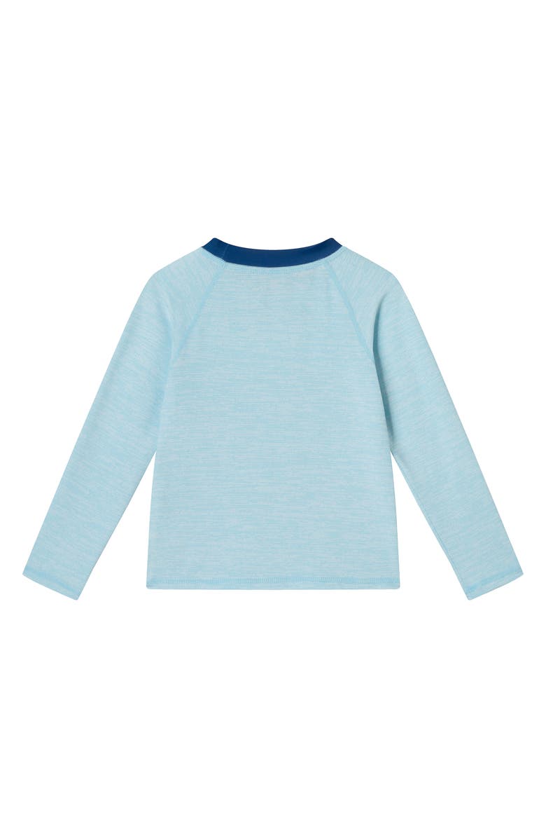 Andy & Evan Long Sleeve Two-Piece Rashguard Swimsuit, Alternate, color, Heather Aqua