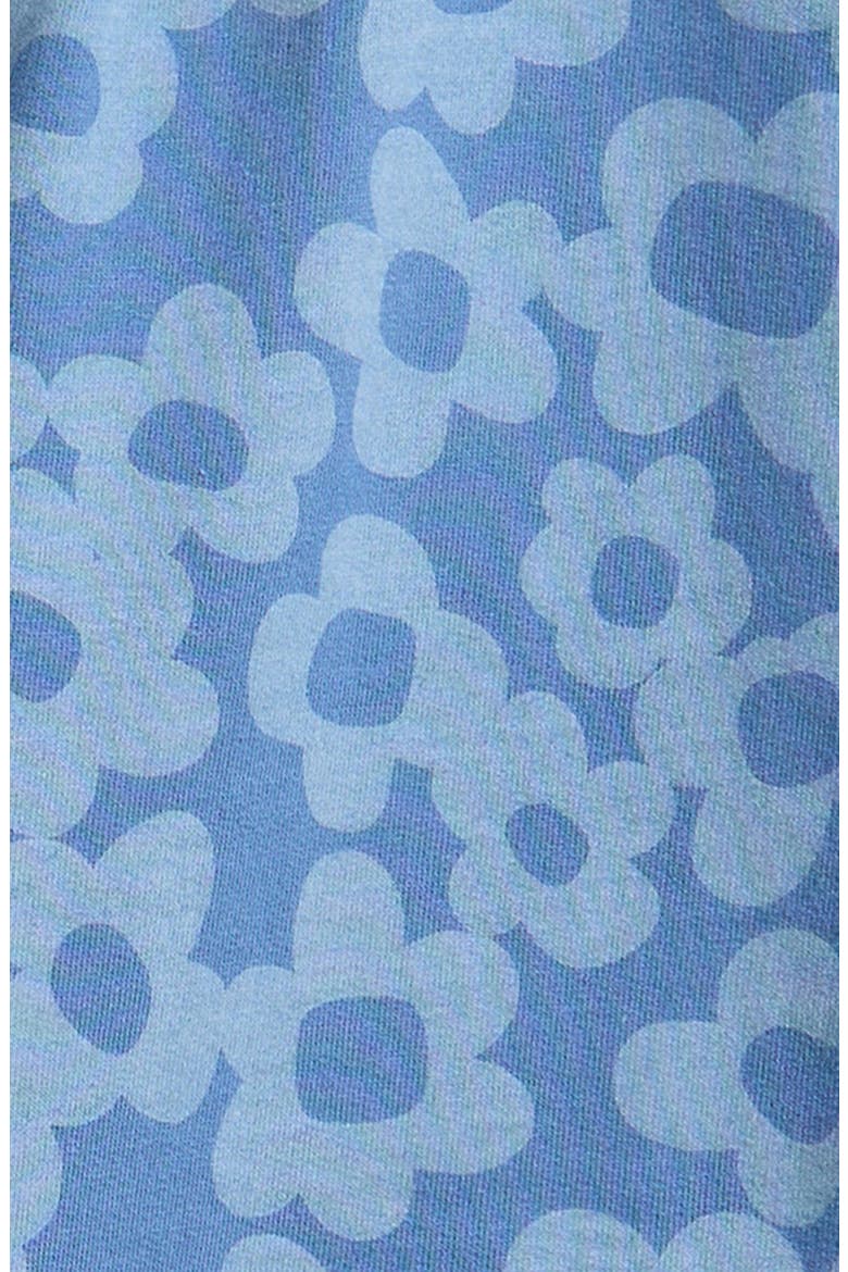 Kids' Floral Barrel Leg Cotton Pants, Alternate, color, BLUE