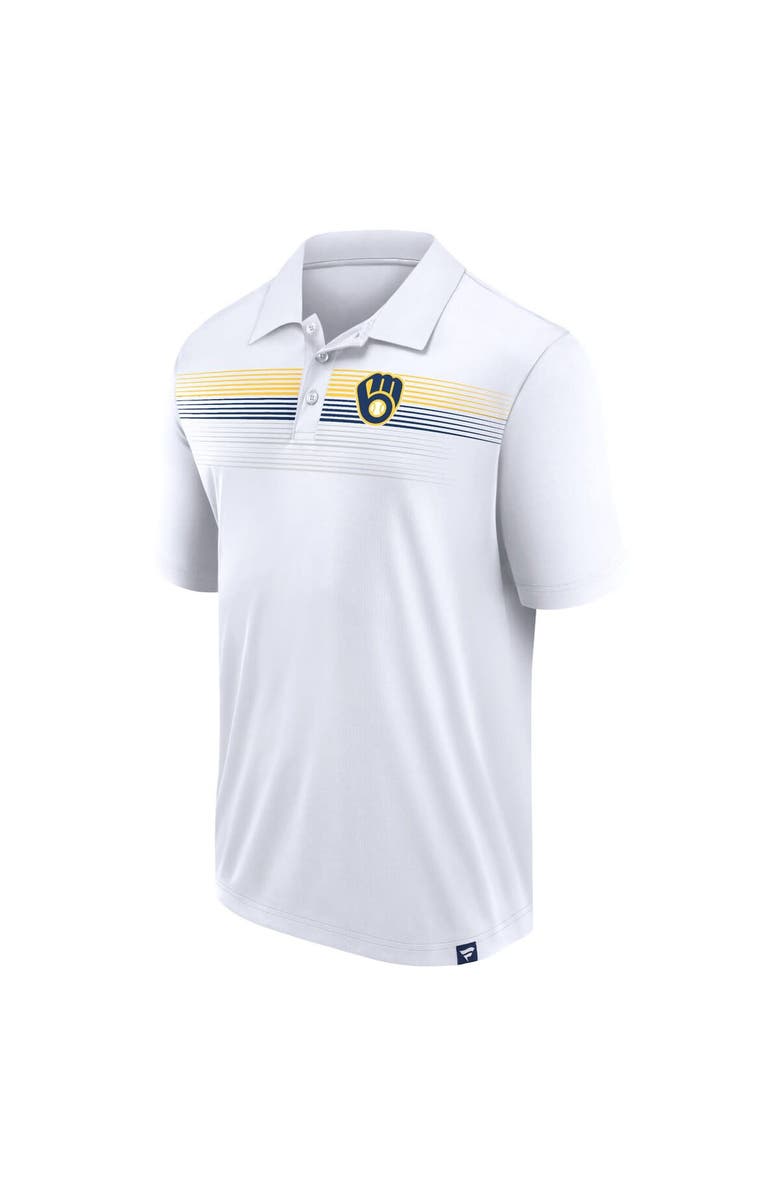 FANATICS Men's Fanatics Branded White Milwaukee Brewers Victory For Us Interlock Polo, Alternate, color, 
