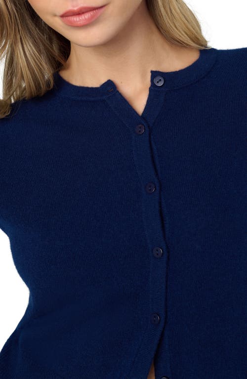 Joe's The Dani Crop Cashmere Cardigan In Blue