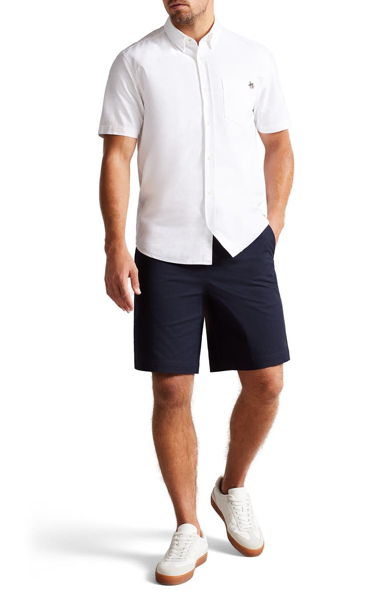 Ted Baker London Mordon Stretch Organic Cotton Twill Drawstring Shorts, Alternate, color, 