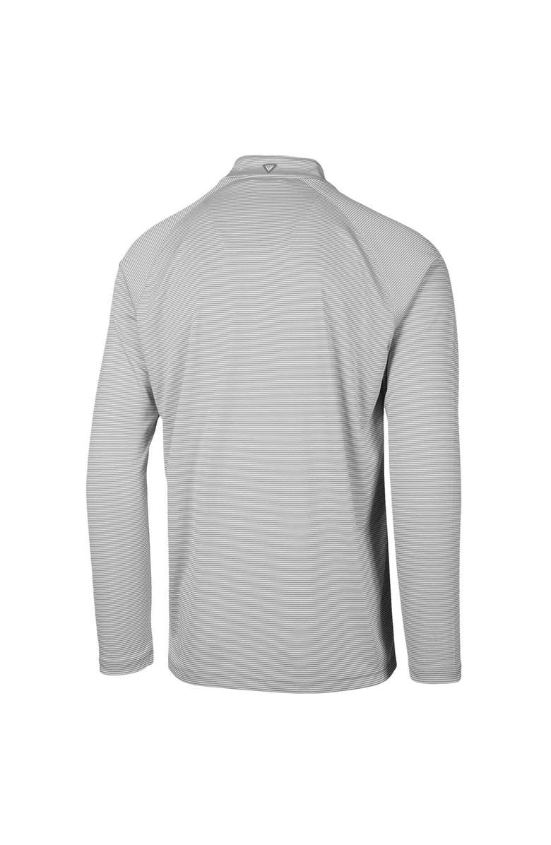 LEVELWEAR Men's Levelwear Gray Oakland Athletics Orion Historic Logo Raglan Quarter-Zip Jacket, Alternate, color, 