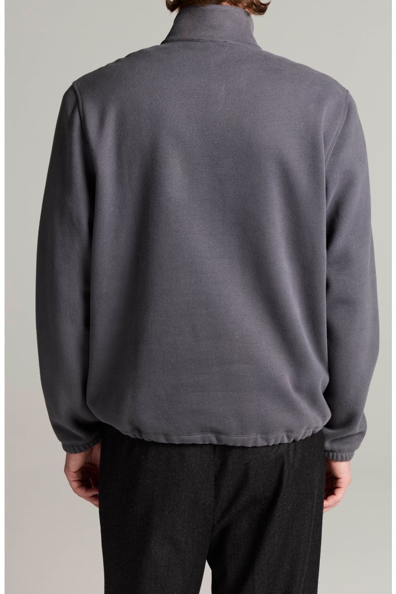 Peached Face Fleece Half Zip Sweatshirt, Alternate, color, INK BLUE