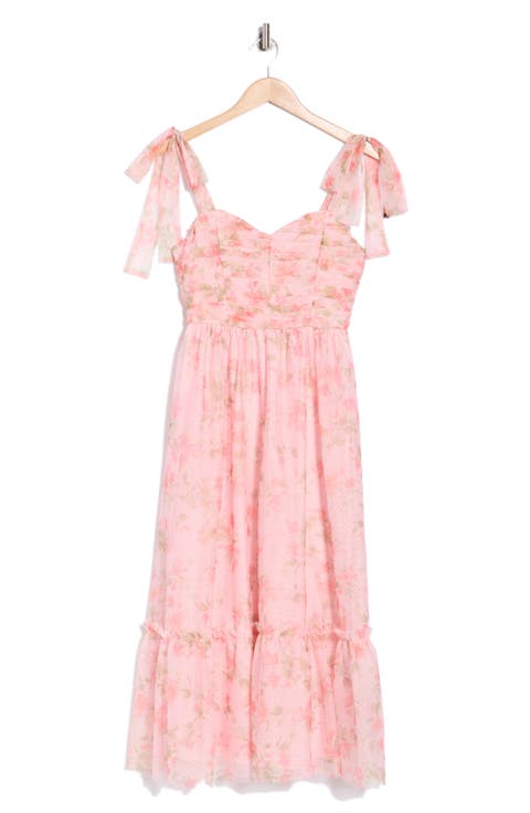 Shoulder Tie Floral Maxi Dress