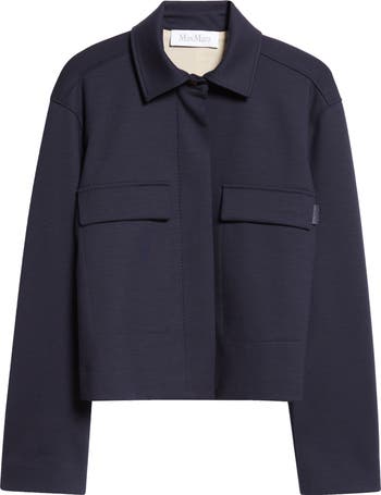 シンプル♪【Max Mara】Talamo ミラノニットジャケット☆2color Max Mara Talamo Wool Blend Milan Jersey Jacket | Nordstrom