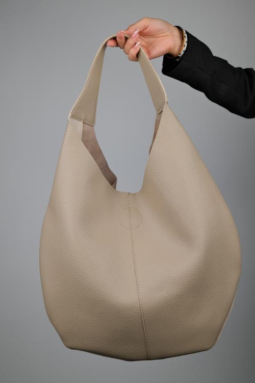 Forever & Always Shoes Puja Leather Shoulder Bag In Neutral