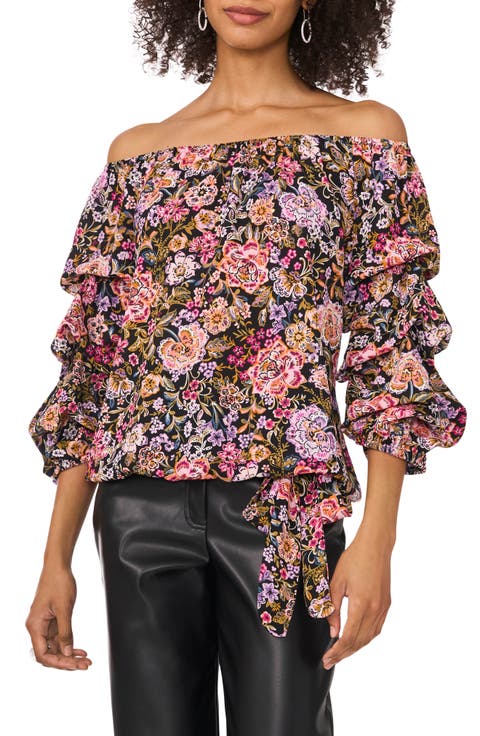 Women's Grey Off the Shoulder Tops | Nordstrom