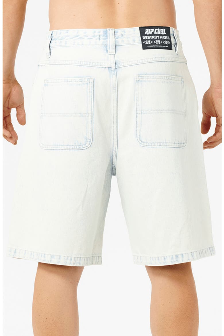 Liquid Trips Denim Shorts, Alternate, color, LIGHT ACID BLUE