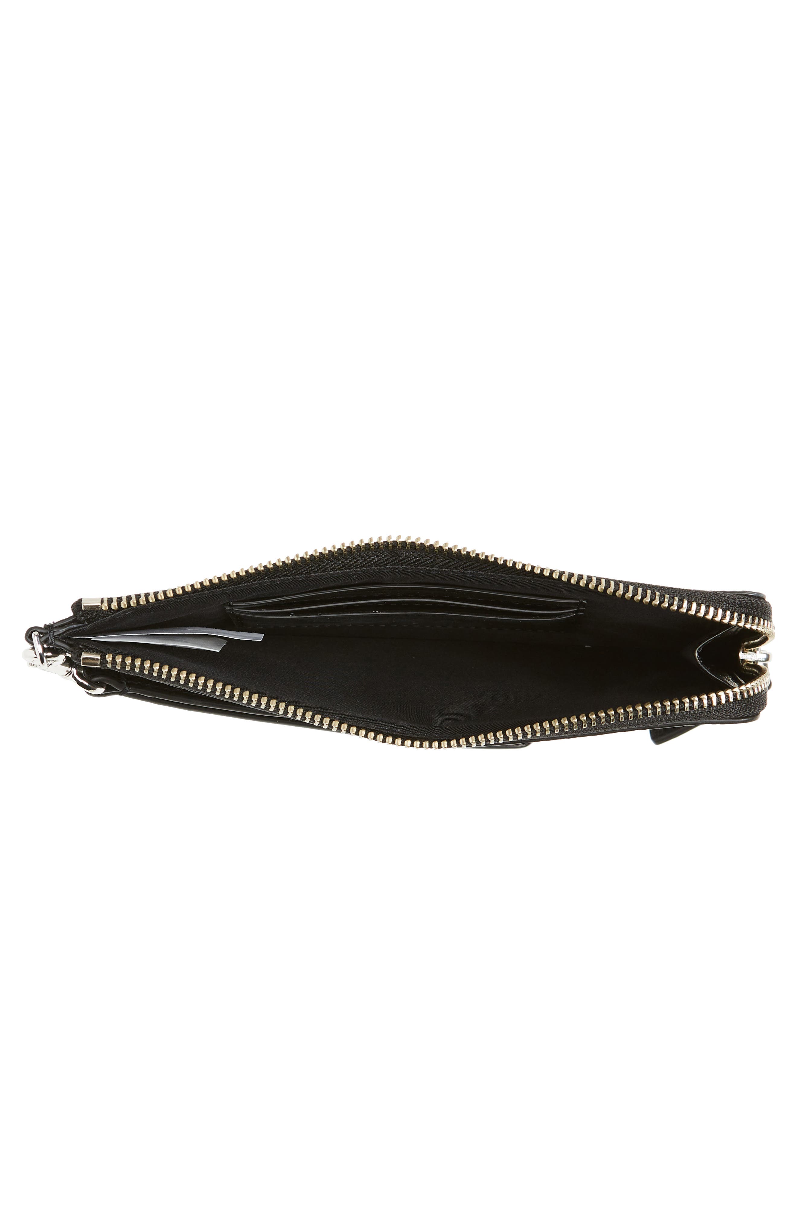 Zip Around Wristlet Card Case, Alternate, color, BLACK