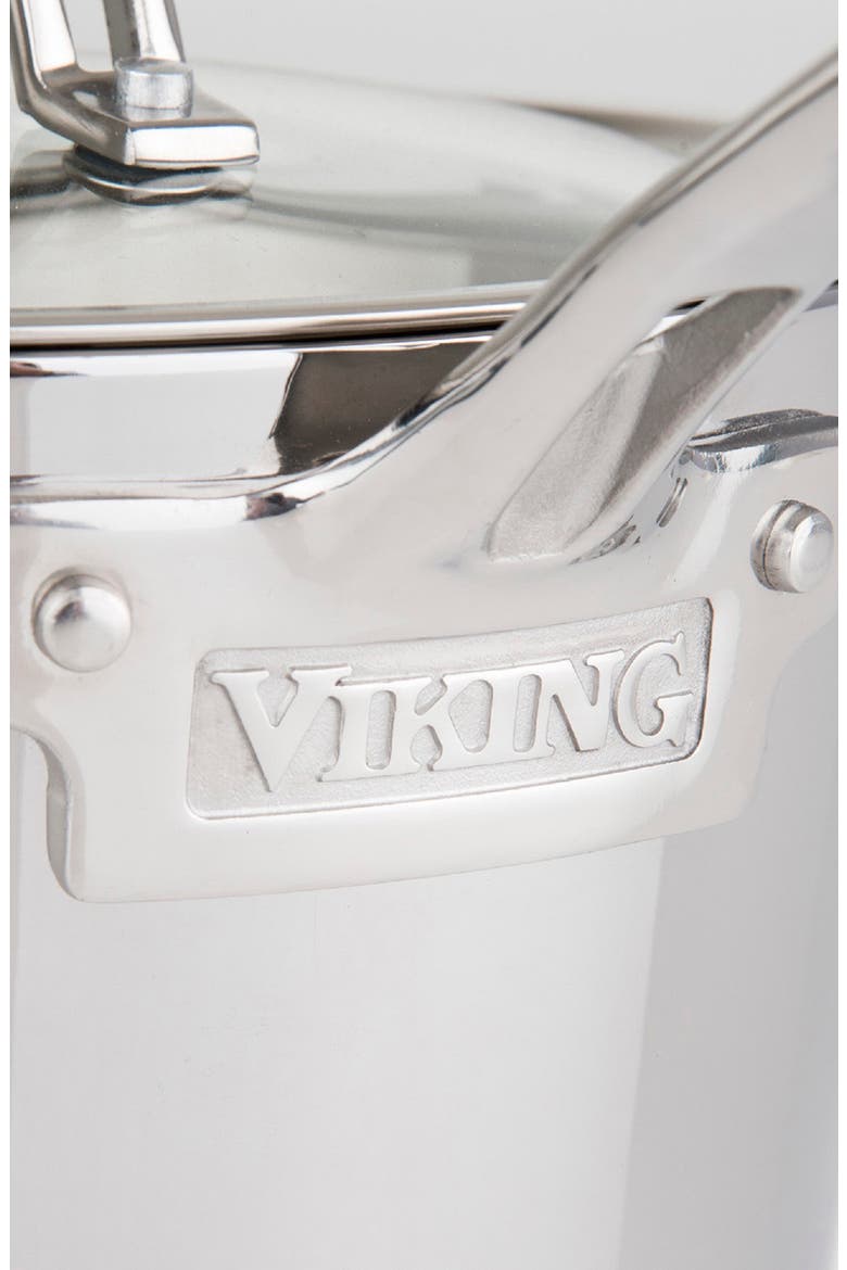 Contemporary 3.4-Quart Stainless Steel Sauce Pan with Lid, Alternate, color, STAINLESS STEEL