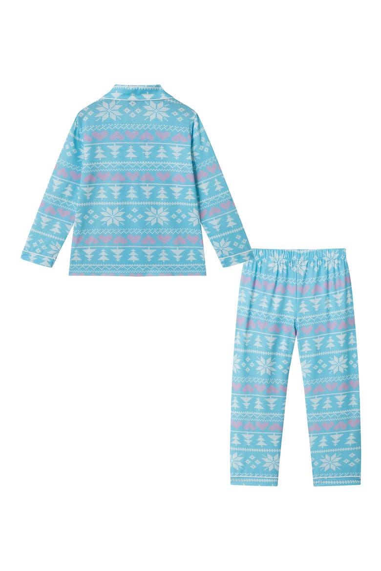 Kids' Two-Piece Pajamas, Alternate, color, AQUA