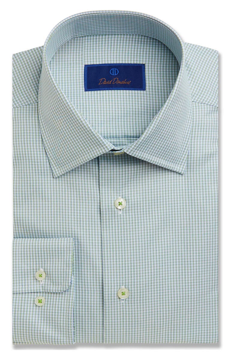 David Donahue Microplaid Dress Shirt, Main, color,