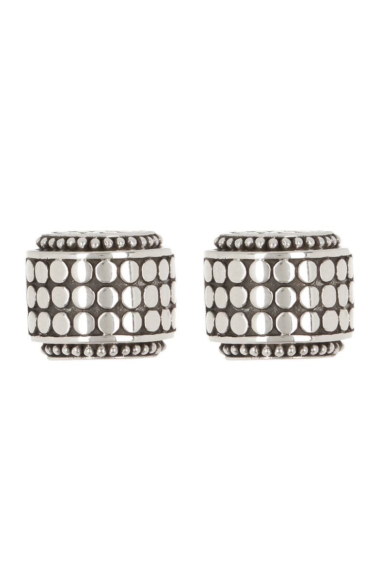 John Hardy Dot Sterling Silver Small Hi-Way Earrings, Main, color, Silver
