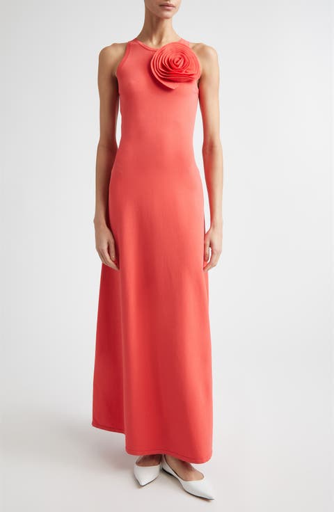 Rose Detail Sleeveless Sweater Dress