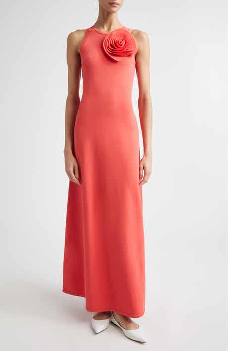 Rose Detail Sleeveless Sweater Dress