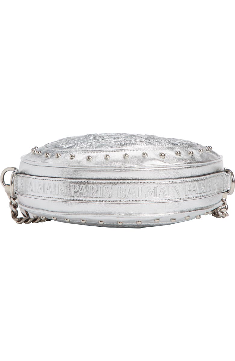 Balmain Renaissance Metallic Leather Crossbody Bag, Alternate, color,
