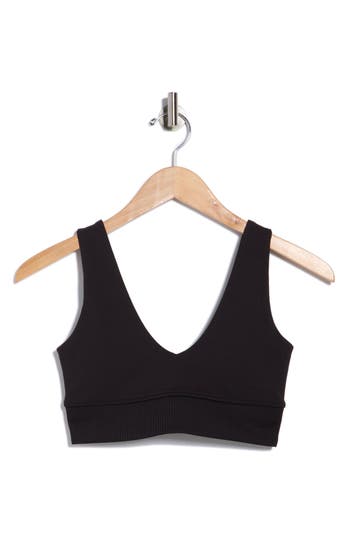 X By Gottex Rib Insert Activewear Bra In Black