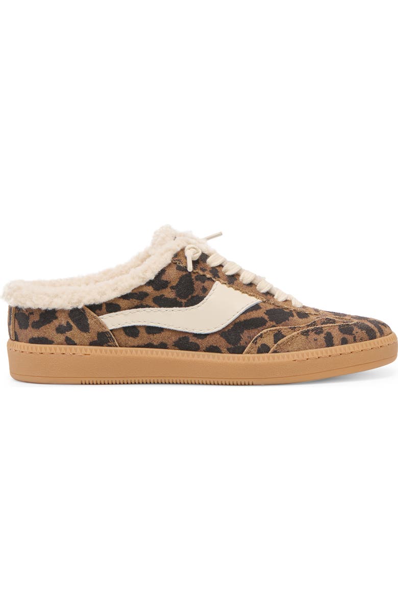Dolce Vita Notice Faux Shearling Sneaker, Alternate, color, Brown/ Leopard Printed Suede