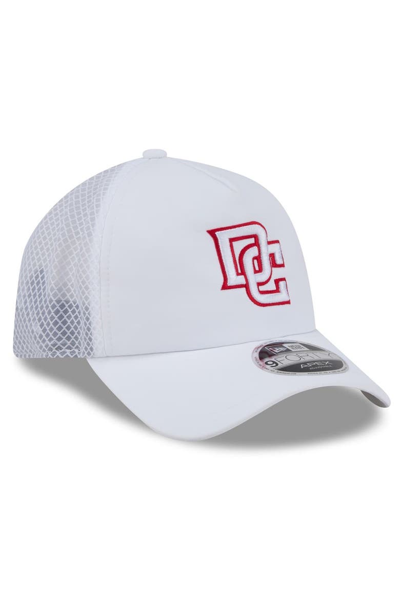 Men's New Era White Washington Nationals 2026 Batting Practice Apex 9FORTY Adjustable Trucker Hat, Alternate, color, White