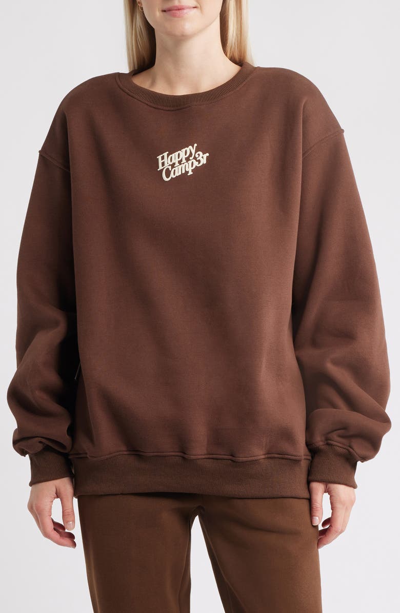 HAPPY CAMP3R I'll Always Love You Logo Sweatshirt, Main, color, Espresso