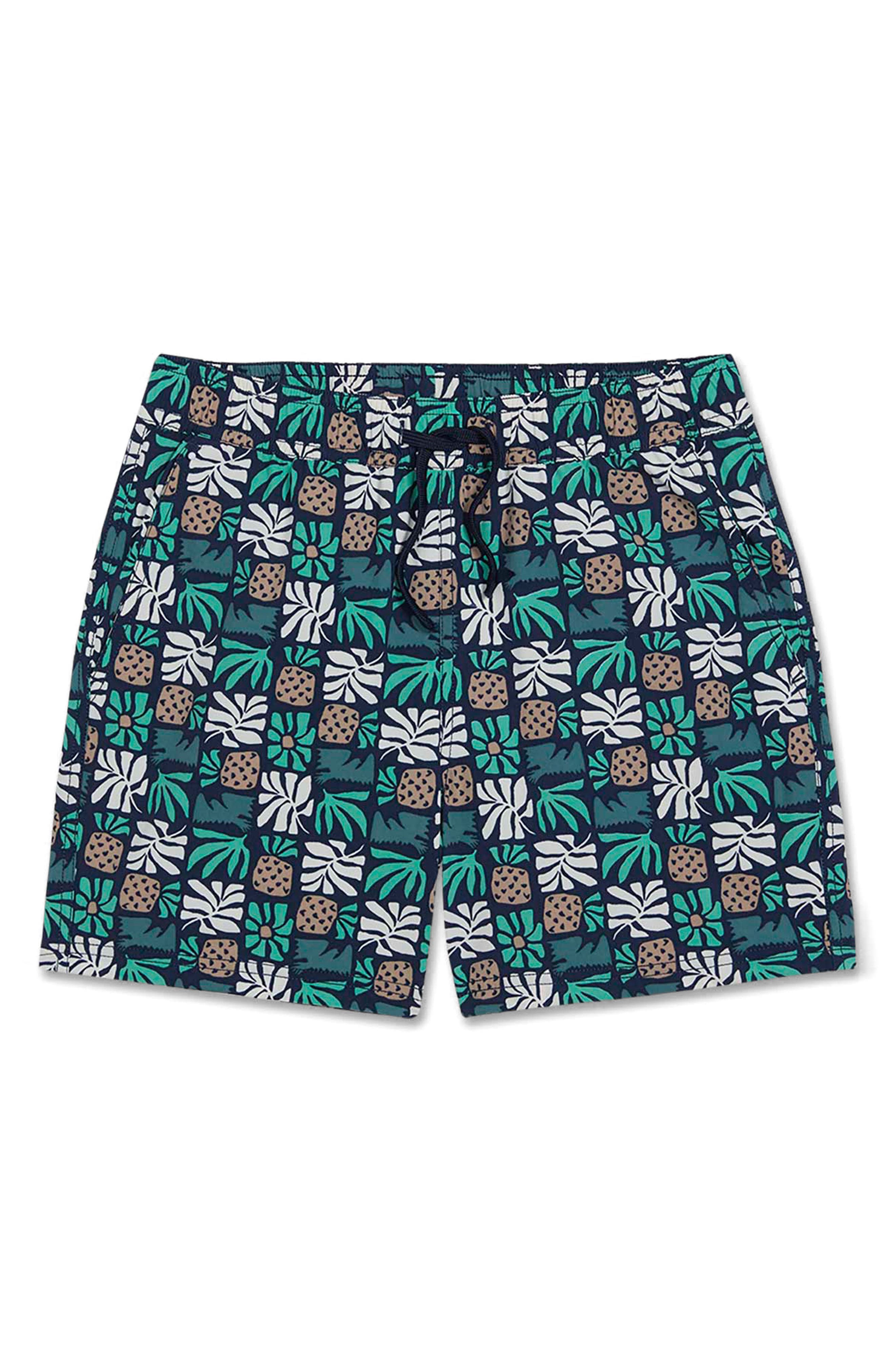 Fair Harbor Kids' Bungalow Swim Trunks In Blue