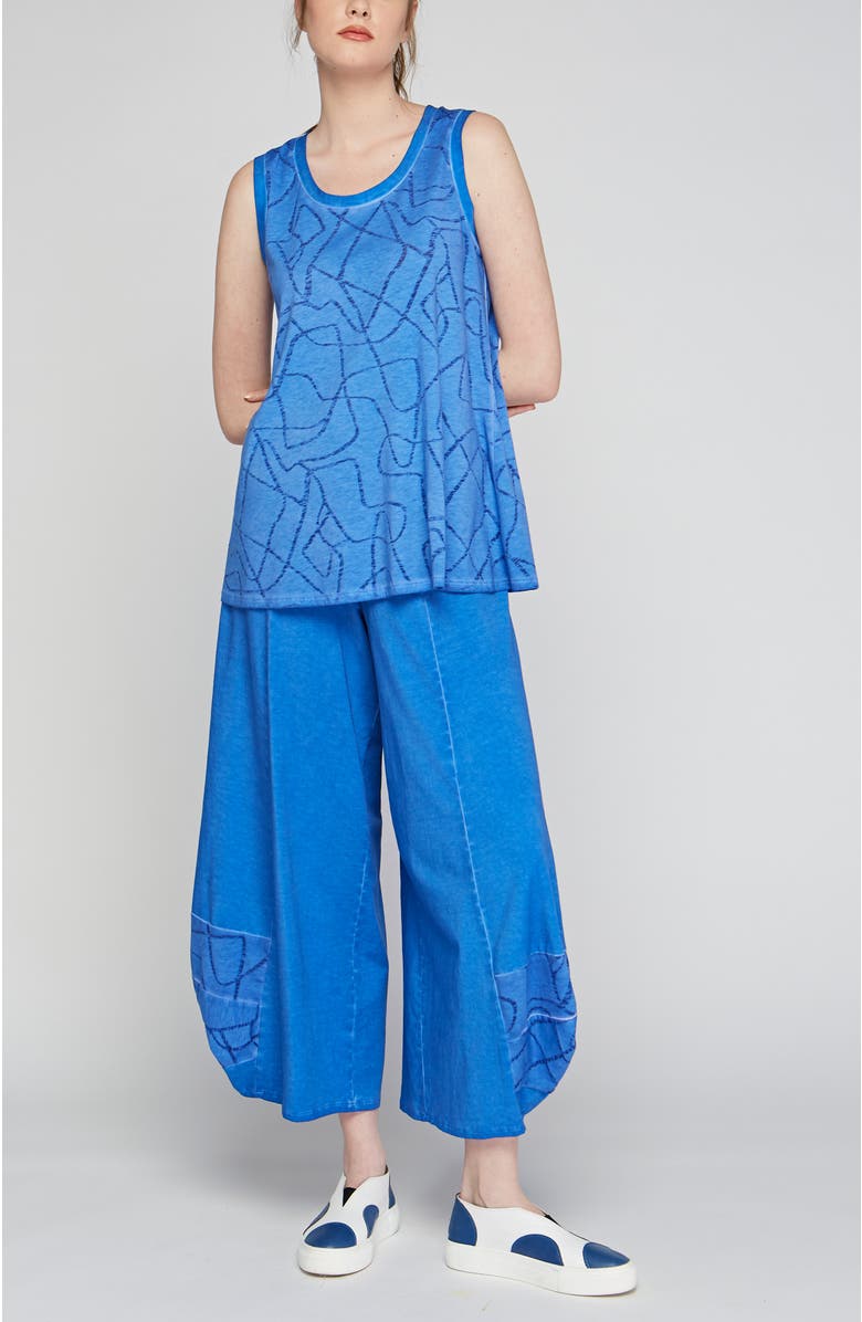 LUUKAA Ryder Devore Cotton Jersey Top, Alternate, color, Blue