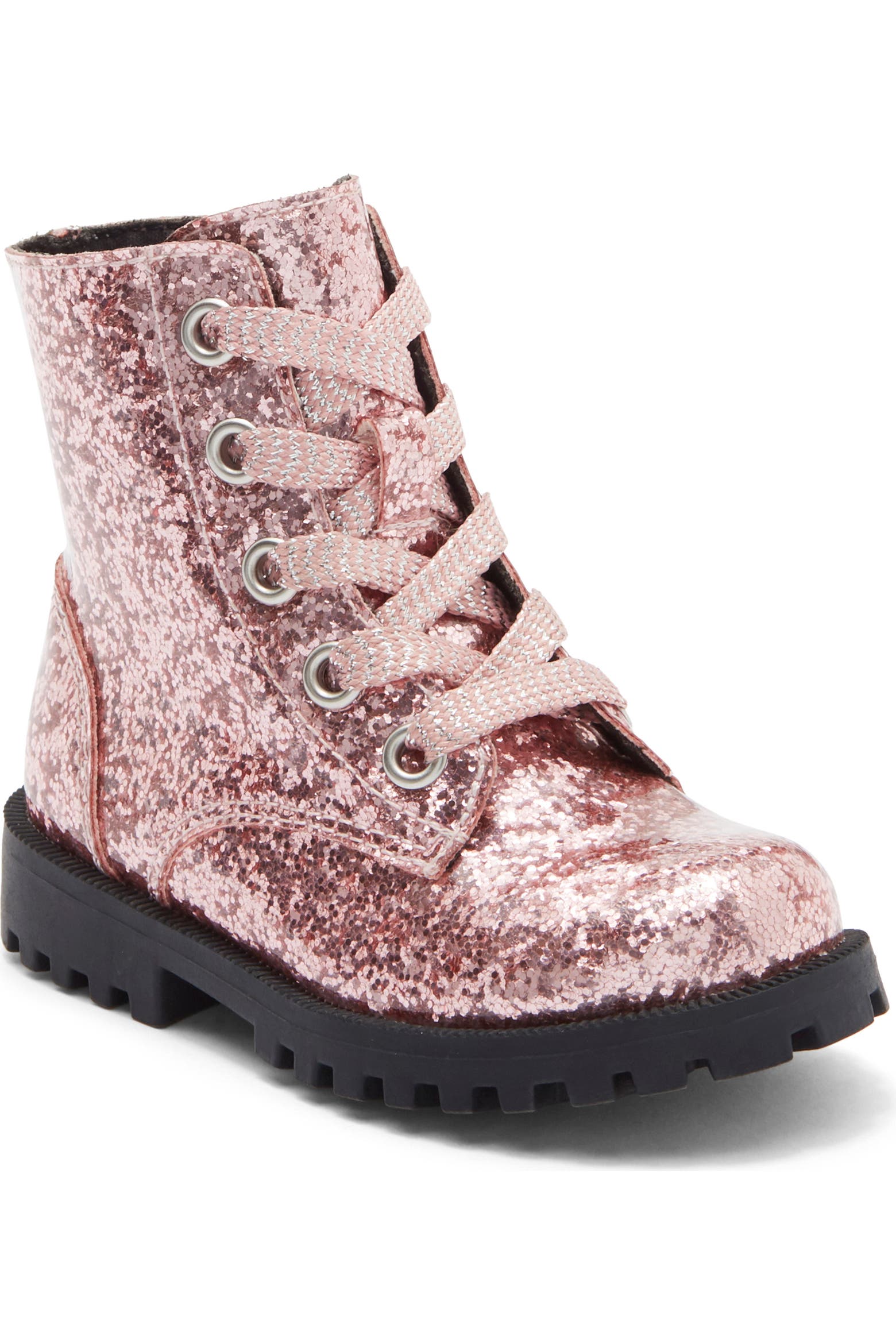 Harper Canyon Kids' Bree Glitter Combat Boot (Women) | Nordstromrack
