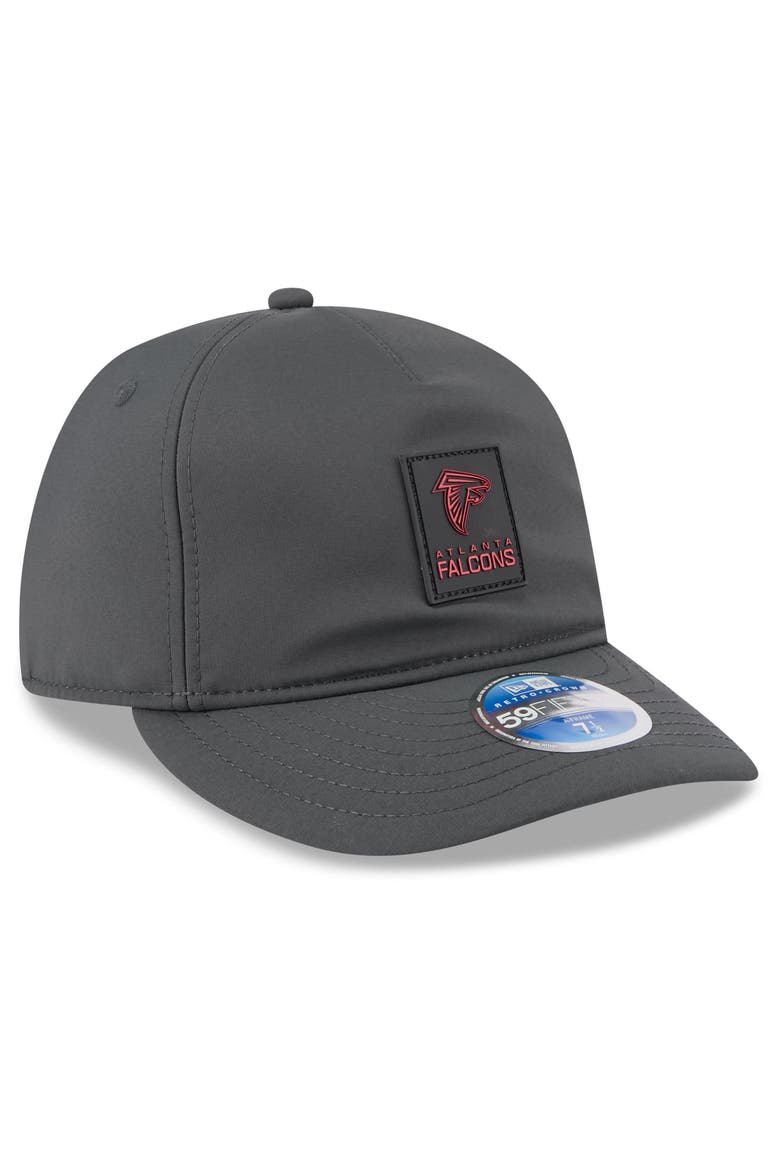 Men's New Era Charcoal Atlanta Falcons 2025 Sideline Cold Weather Retro Crown 59FIFTY Fitted Hat, Alternate, color, Charcoal