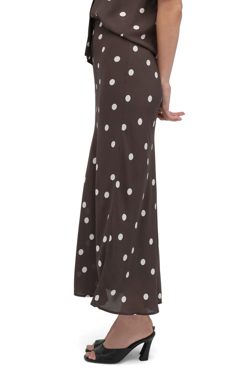 Favorite Daughter The Favorite Midi Skirt, Alternate, color, Espresso Polka Dot