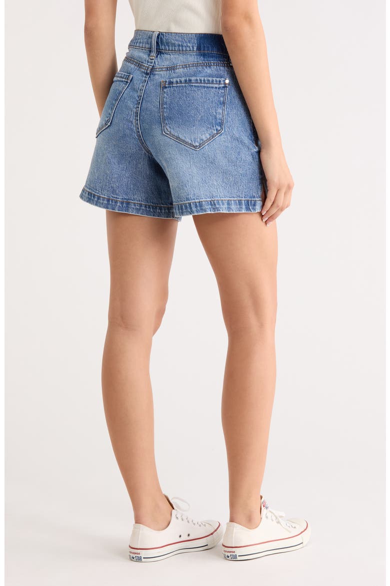 High Rise Side Slit Denim Shorts, Alternate, color, PIPPA